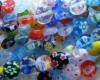 Millefiore Flat Round Multi Flower 8mm